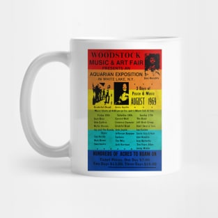 Woodstock 1969 Rainbow Poster Mug